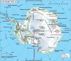 Карта Антарктиды