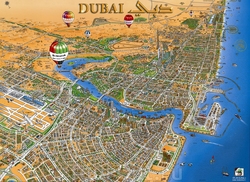 Карта Дубая в картинках