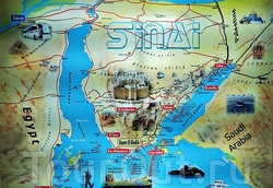 Карта Синайского полуострова для туристов