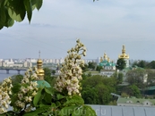 Вид на левый берег Киева со стороны Лавры