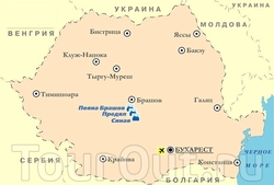 Карта Румынии с курортами