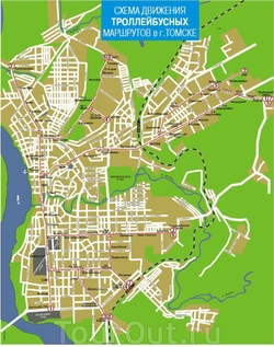 Карта Томска с достопримечательностями: отели, места, фото на карте