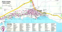 Карта отелей Айя-Напы