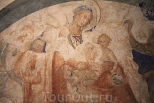 Сохранившаяся фреска в капелле Св.Иоанна.