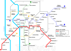 Карта метро Севильи