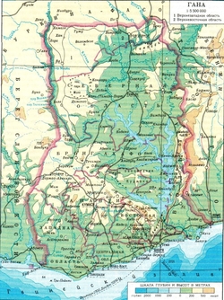 Карта Ганы