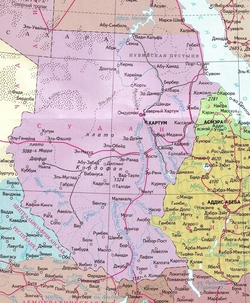 Карта Судана на русском