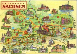 Туристическая карта Саксонии