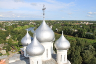 Вид на Купола Софийского Собора Вологды со звонницы Софийского же собора
