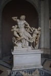 Скульптура Лаокон, стоит в восьмиугольном дворике. Музеи Ватикана