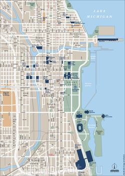 Карта Чикаго с улицами