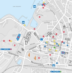 Карта Лахти с магазинами