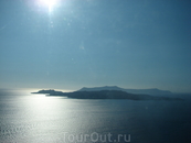 закат на острове Санторини перед отплытием на о.Крит