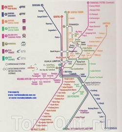 Карта метро Куала-Лумпура