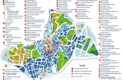 Туристическая карта Сантьяго-де-Компостела