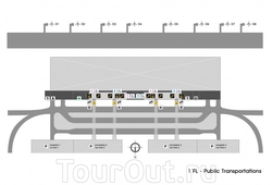 Схема аэропорта Суварнабхуми - 1 этаж