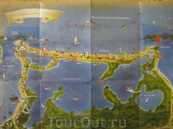 Карта отельной зоны Канкуна