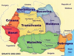 Карта Румынии с регионами