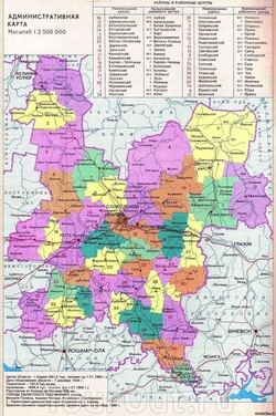 Карта Кировской области