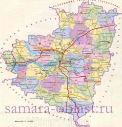 Карта городов Самарской области