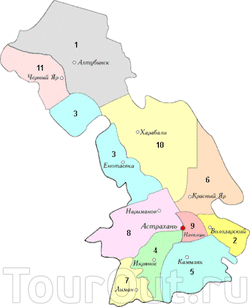 Карта Астраханской области по районам