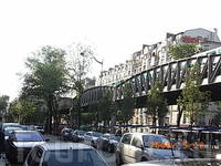 середина бульвара Гренель с эстакадой метро