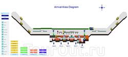 Схема аэропорта Хайкоу - зал прилета