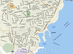 Карта Катании с улицами