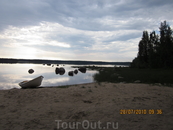 Закат на финском озере