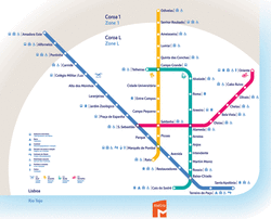 Карта метро Лиссабона