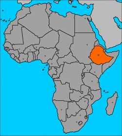 Эфиопия на карте
