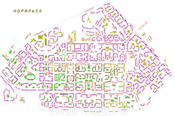 Карта Норильска с улицами