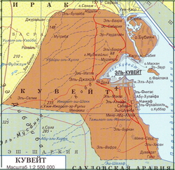 Карта Кувейта на русском