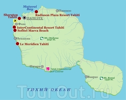 Карта Таити