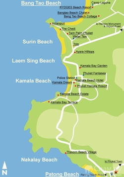 Карта пляжа Камала