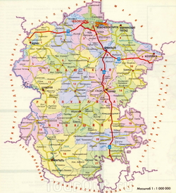 Карта Чувашии