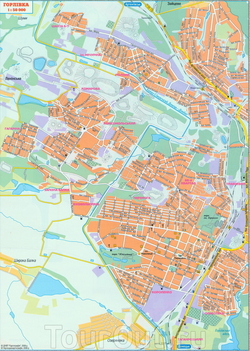 Карта Горловки