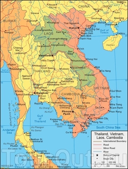Карта Северного Вьетнами