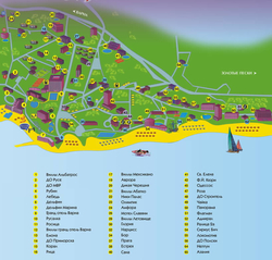 Карта Святого Власа с отелями
