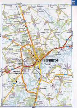 Карта Чернигова