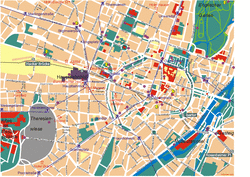 Карта Мюнхена с достопримечательностями