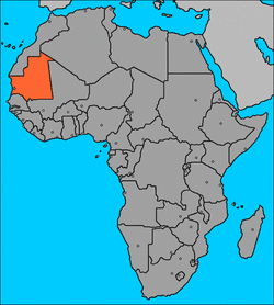Мавритания на карте