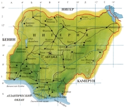 Карта Нигерии на русском