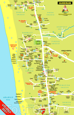 Карта отелей Кандолима