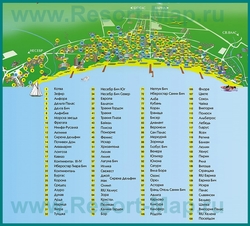 Карта отелей Солнечного берега