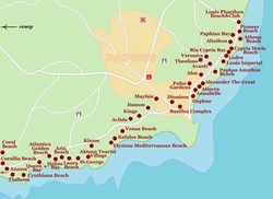 Карта отелей Пафоса