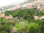 Вид с купола на Ватиканские сады