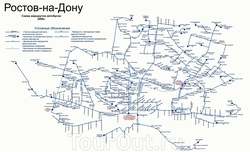 Карта маршрутов автобусов Ростова-на-Дону
