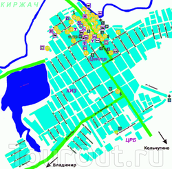 Карта Киржача с улицами