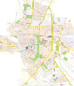 Карта Каменец-Подольского с улицами